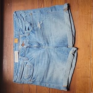 Pilcro and the Letterpress lite wash distressed shorts. Size 29 rolled cuff.